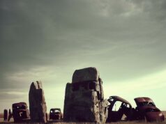 The Carhenge: A replica of Stonehenge made of cars in Nebraska The Carhenge